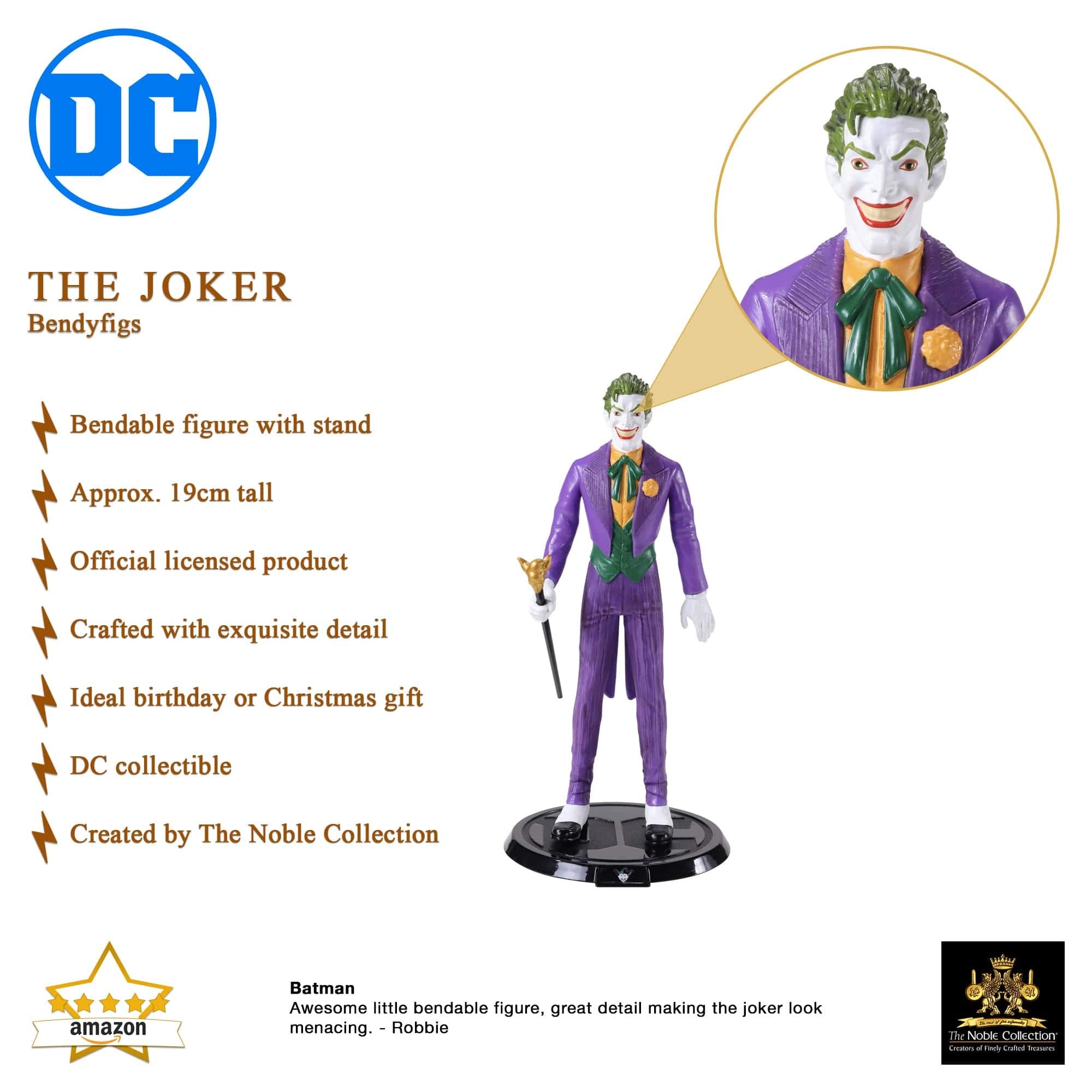 The Noble Collection Figurine malléable Joker 17cm The Noble Collection Figurine malléable Joker 17cm